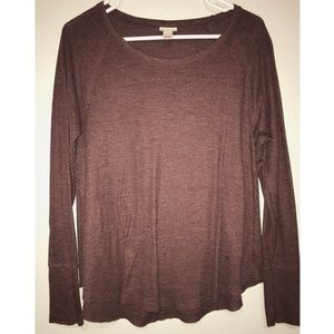 Long sleeve purple thermal shirt